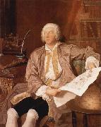 Aved, Jacques-Andre-Joseph Portrait of Carl Gustaf Tessin oil painting artist